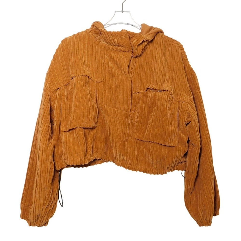 FP Movement Bring‎ The Heat Corded Pullover Top XS Cropped Hoodie OB1197825